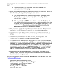 DTSC Form 1313 Hazardous Waste Storage Extension Application - California, Page 2