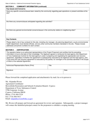 DTSC Form 1381 Environmental Oversight Program Application - California, Page 4