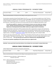 Form DS6010 &quot;Annual Family Program Fee - Payment Form&quot; - California