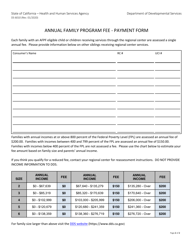 Form DS6010 Annual Family Program Fee - Payment Form - California, Page 2