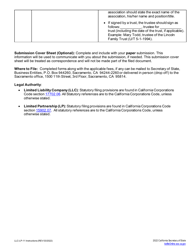 Form LLC-LP-11 Certificate of Correction - Limited Liability Company (LLC) or Limited Partnership (Lp) - California, Page 5