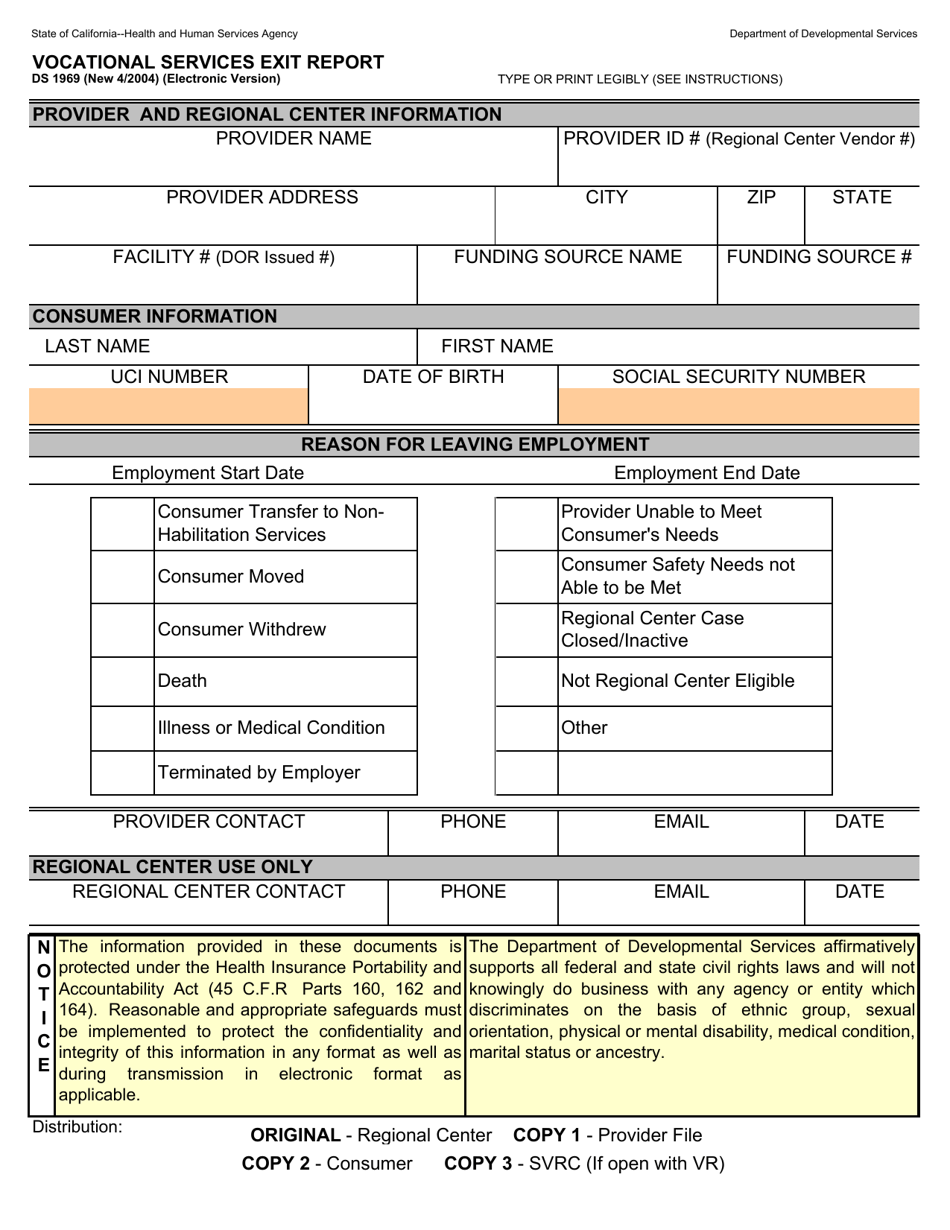 Form DS1969 - Fill Out, Sign Online and Download Printable PDF ...