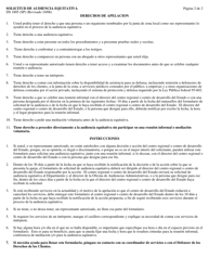 Formulario DS1805 Solicitud De Audiencia Equitativa - California (Spanish), Page 2