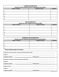 Form DS1852 Health Facility Program Plan Application - California, Page 2