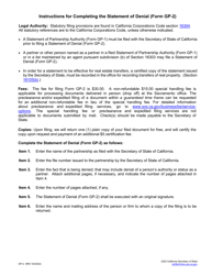 Form GP-2 Statement of Denial - California, Page 2