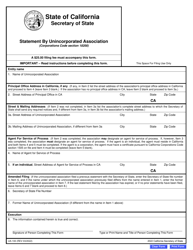 Form UA-100 Statement by Unincorporated Association - California, Page 3