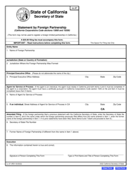 Form LL-27 Statement by Foreign Partnership - California, Page 3