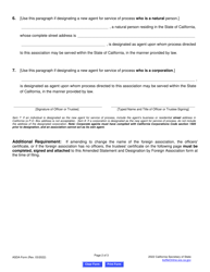 Form ASDA Amended Statement and Designation by Foreign Association - California, Page 5