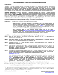 Form S&amp;DA Statement and Designation by Foreign Association - California, Page 4