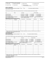 Form DCSS0054 Health Insurance Information - California, Page 2