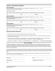 Form DCSS0054 Health Insurance Information - California, Page 3