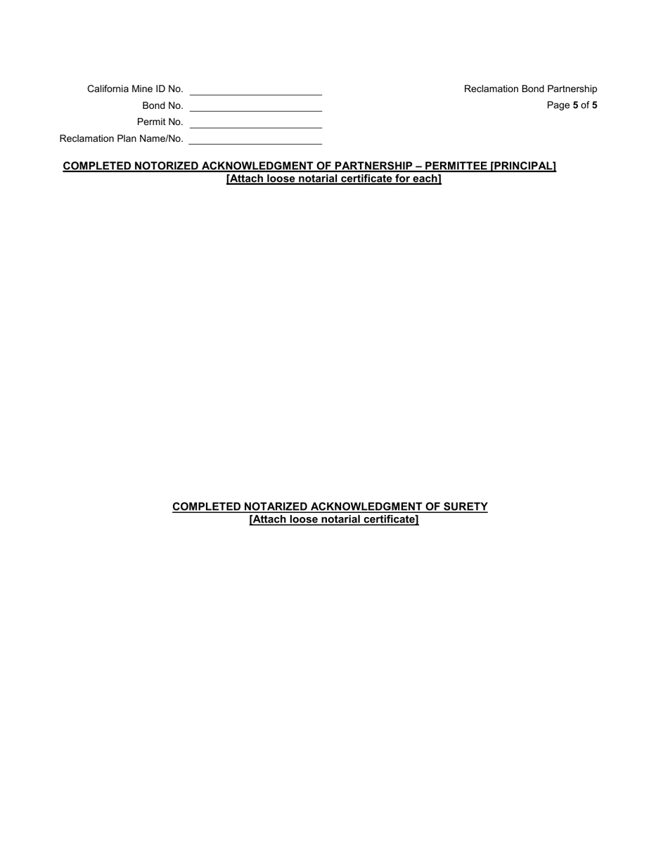 Surety Bond (Partnership) - California, Page 5