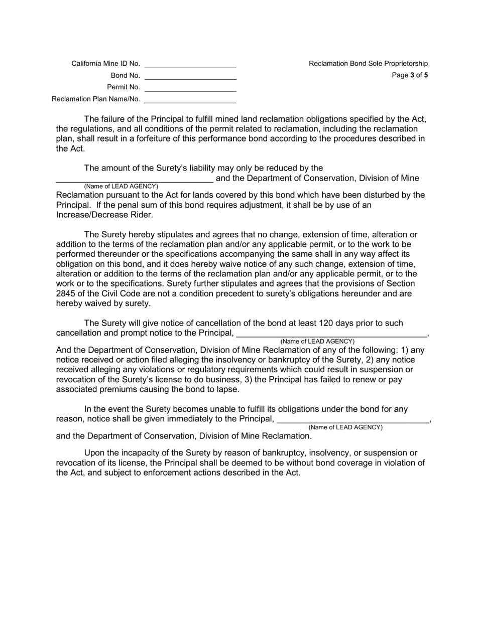 Surety Bond (Sole Proprietorship) - California, Page 3