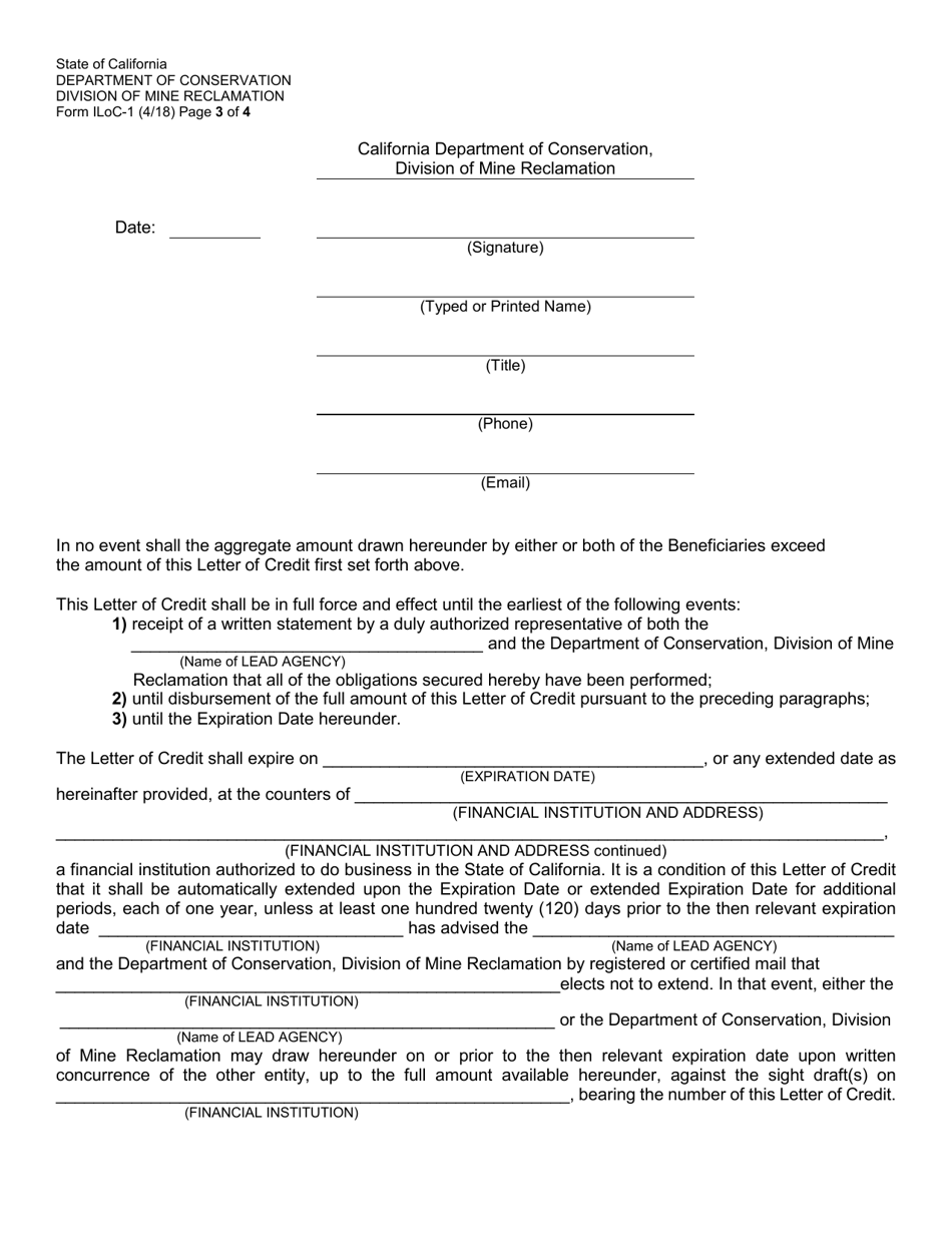 Form Iloc-1 - Fill Out, Sign Online And Download Fillable Pdf 