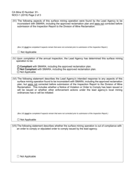 Form NOCI-1 Notice of Completion of Inspection - California, Page 2