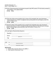 Form NOCI-1 Notice of Completion of Inspection - California, Page 3