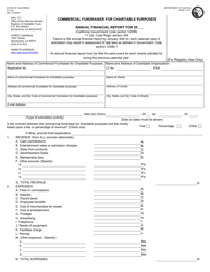 Form CT-2CF Annual Financial Report - Commercial Fundraiser for Charitable Purposes - California