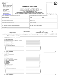Form CT-6CF Annual Financial Report - Commercial Coventurer - California