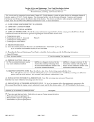 Form DFS-N1-2177 Election of Care and Maintenance Trust Fund Distribution Method - Florida
