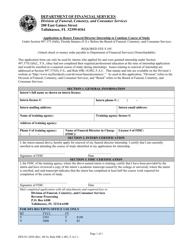 Form DFS-N1-2036 &quot;Application to Renew Funeral Director Internship to Continue Course of Study&quot; - Florida