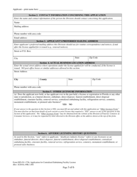 Form DFS-N1-1756 Application for Centralized Embalming Facility License - Florida, Page 3