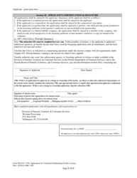 Form DFS-N1-1756 Application for Centralized Embalming Facility License - Florida, Page 6