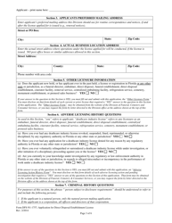 Form DFS-N1-1757 Application for Direct Disposal Establishment License - Florida, Page 3