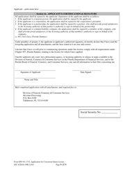 Form DFS-N1-1732 Application for Concurrent Intern License - Florida, Page 6