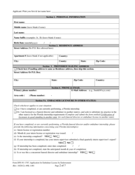 Form DFS-N1-1707 Application for Embalmer License by Endorsement - Florida, Page 2