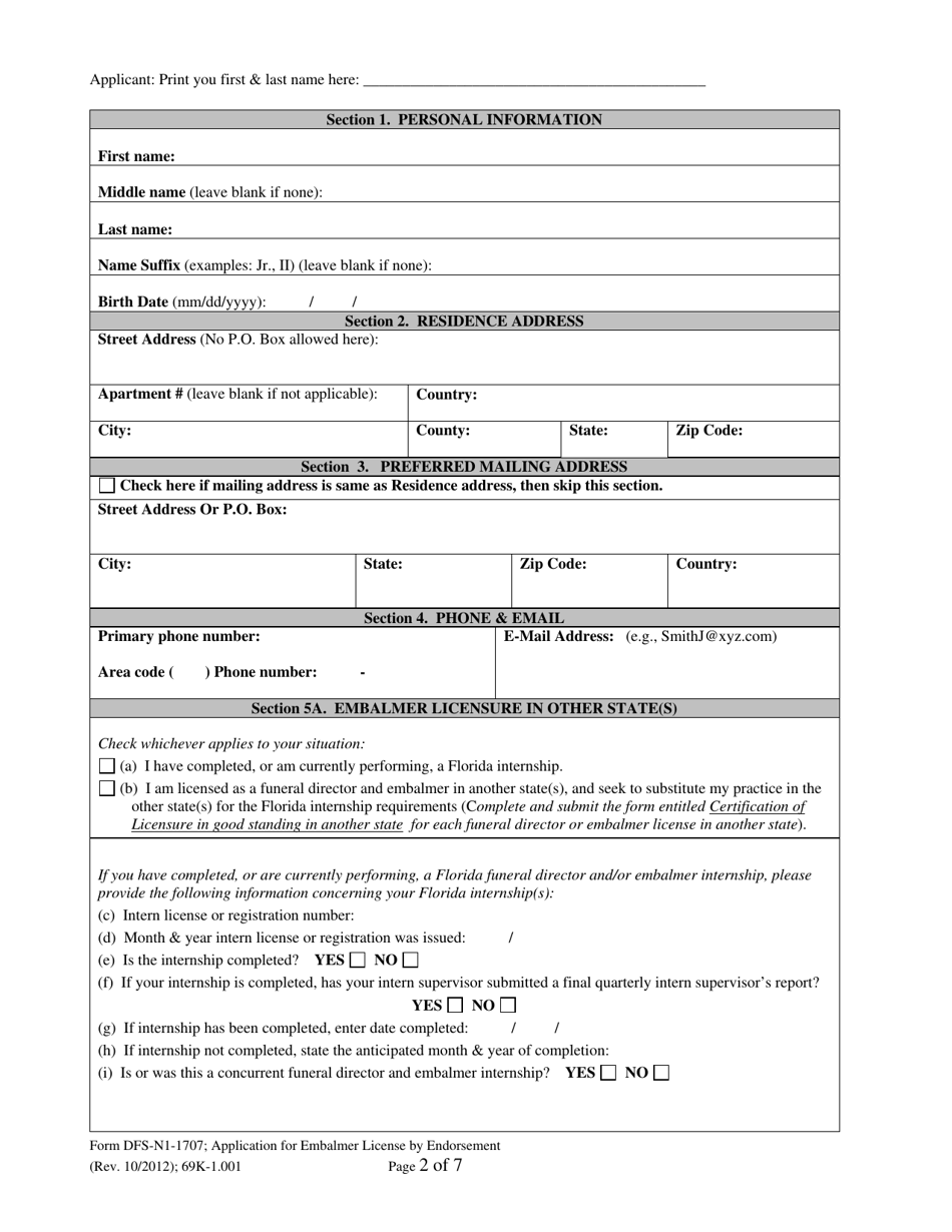 Form Dfs N1 1707 Fill Out Sign Online And Download Printable Pdf Florida Templateroller 3384