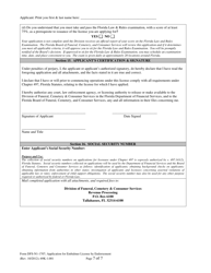 Form DFS-N1-1707 Application for Embalmer License by Endorsement - Florida, Page 7