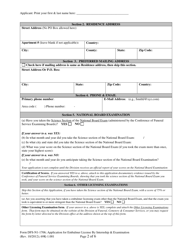 Form DFS-N1-1706 Application for Embalmer License by Internship and Examination - Florida, Page 2