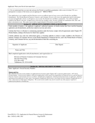 Form DFS-N1-1721 Application for Funeral Director License by Endorsement - Florida, Page 6