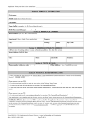 Form DFS-N1-1720 Application for Funeral Director License by Internship and Examination - Florida, Page 2