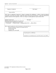 Form DFS-N1-1759 Application for Removal Service License - Florida, Page 6