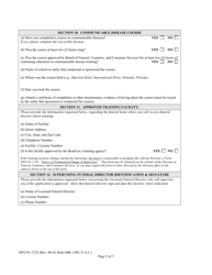 Form DFS-N1-1722 Application for Funeral Director Intern License - Florida, Page 5