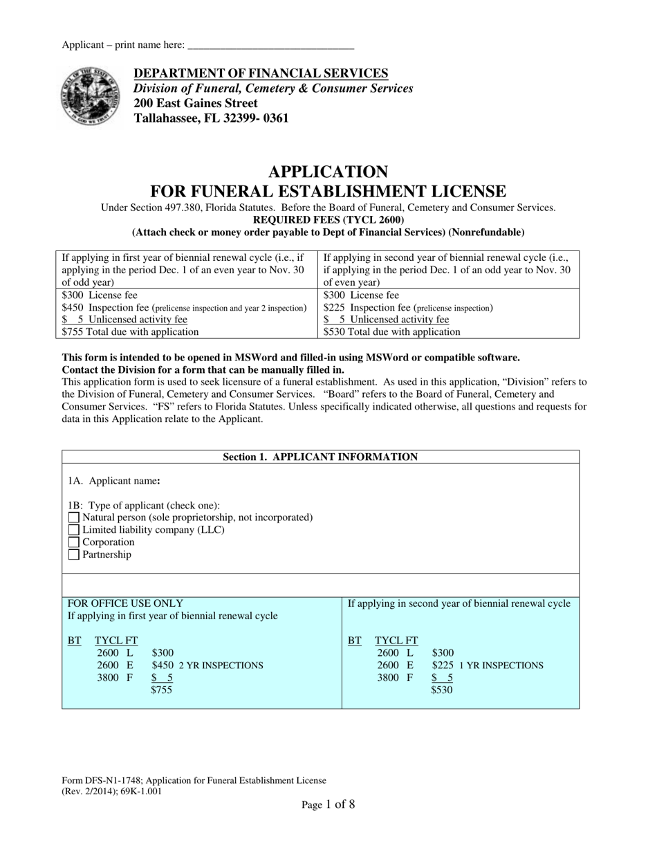 Form DFSN11748 Fill Out, Sign Online and Download Printable PDF