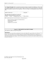 Form DFS-N1-1748 Application for Funeral Establishment License - Florida, Page 8