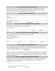 Form DFS-N1-1746 Application for Retired Professionals - Florida, Page 2
