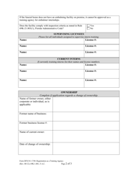 Form DFS-N1-1749 Registration as a Training Agency - Florida, Page 2