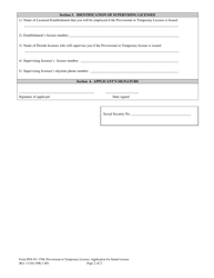Form DFS-N1-1768 Provisional or Temporary License, Application for Initial License - Florida, Page 2