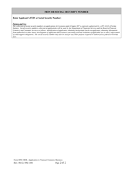 Form DFS-CEM Application to Transact Cemetery Business - Florida, Page 2
