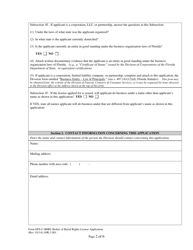 Form DFS-C-BBRI Broker of Burial Rights License Application - Florida, Page 2