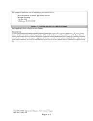 Form DFS-CEMN Application to Organize a New Cemetery Company - Florida, Page 6
