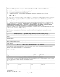 Form DFS-PNL-1 Application for Preneed License - Florida, Page 2