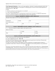 Form DFS-PNS-1 Application for Agent License and Initial Appointment - Preneed Sales Agent - Florida, Page 2
