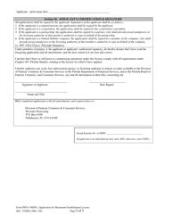 Form DFS-C-MON1 Application for Monument Establishment License - Florida, Page 5