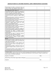 Form DFS-K4-2208 Aircraft Rescue and Fire Fighting (Arff) Firefighter Task Book - Florida, Page 2