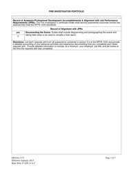 Form DFS-K4-2175 Fire Investigator Portfolio - Florida, Page 3