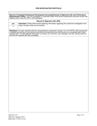 Form DFS-K4-2175 Fire Investigator Portfolio - Florida, Page 5